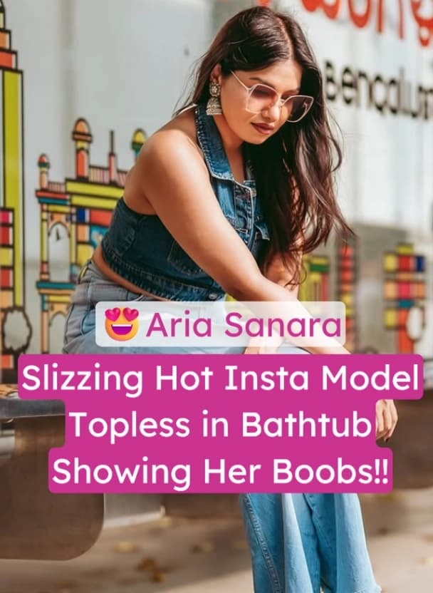 Insta Model Aria Sanara Nude Video Topless in Bathtub Showing Her Boobs - Image 1