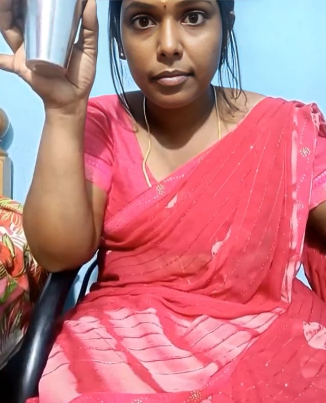 Tamil Bhabhi XXX Nude Pressing Big Tits Licking, Twearking and Fingering Her Pussy - Image 1