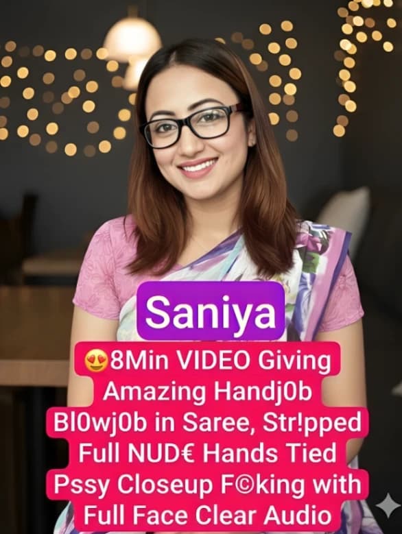 NRI Saniya OnlyFans Video Giving Handjob Blowjob in Saree Full Nude Stripped Hands Tied Pussy Closeup Fucking - Image 1