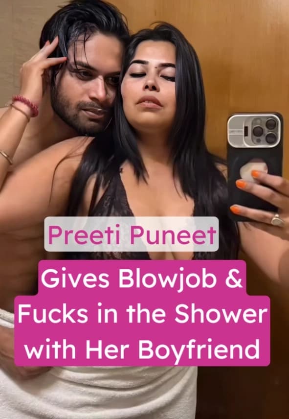 Busty Model Preeti Puneet Gives Blowjob and Fucks in the Shower with Her Boyfriend - Image 1
