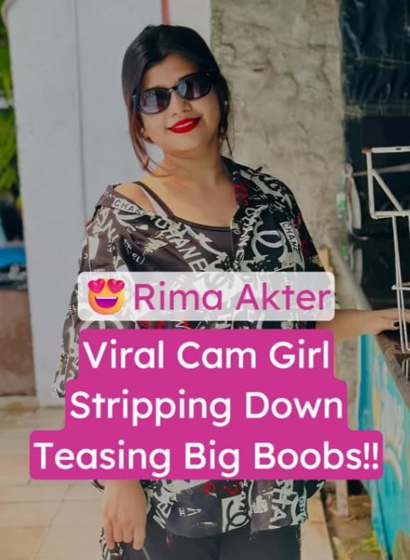 Chubby Cam Girl Rima Akter Nude Stripping Down to Tease Her Big Boobs - Image 1